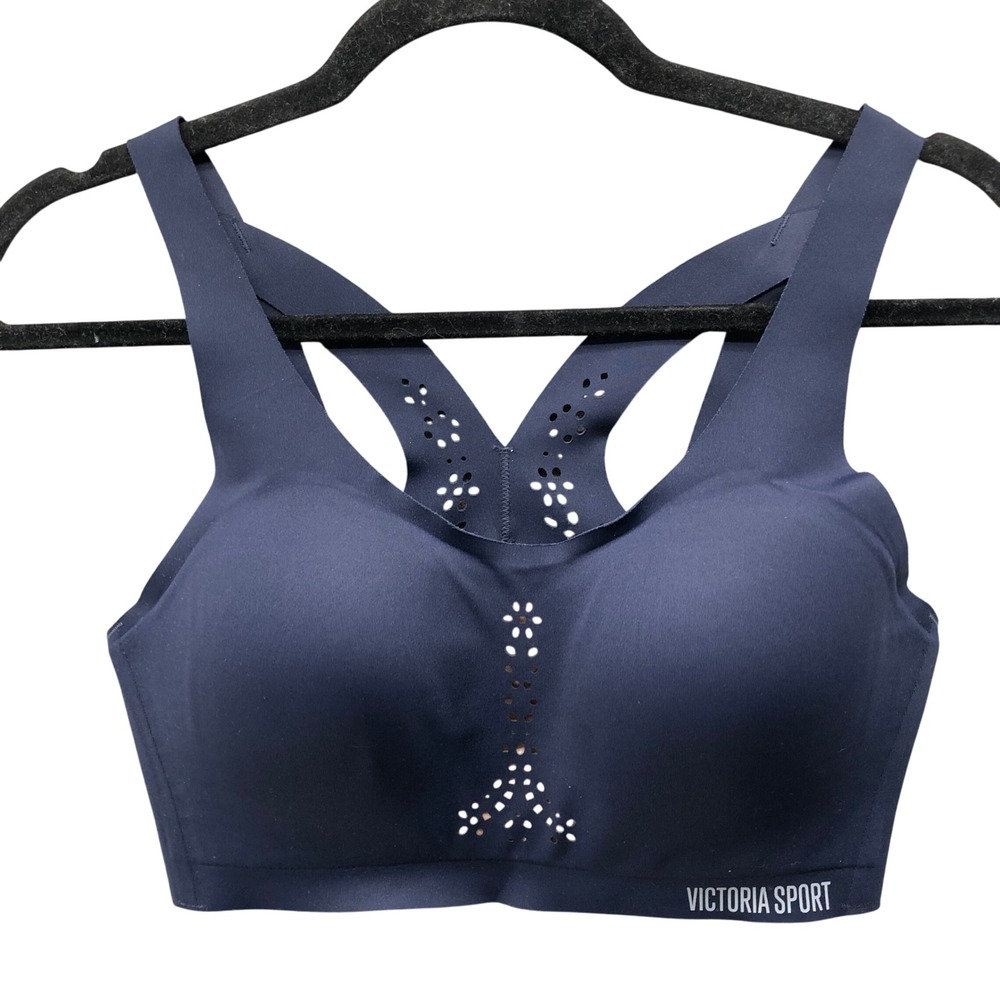 Victoria Sport Angel Max Sports Bra Womens 32D Navy Padded Back Closure